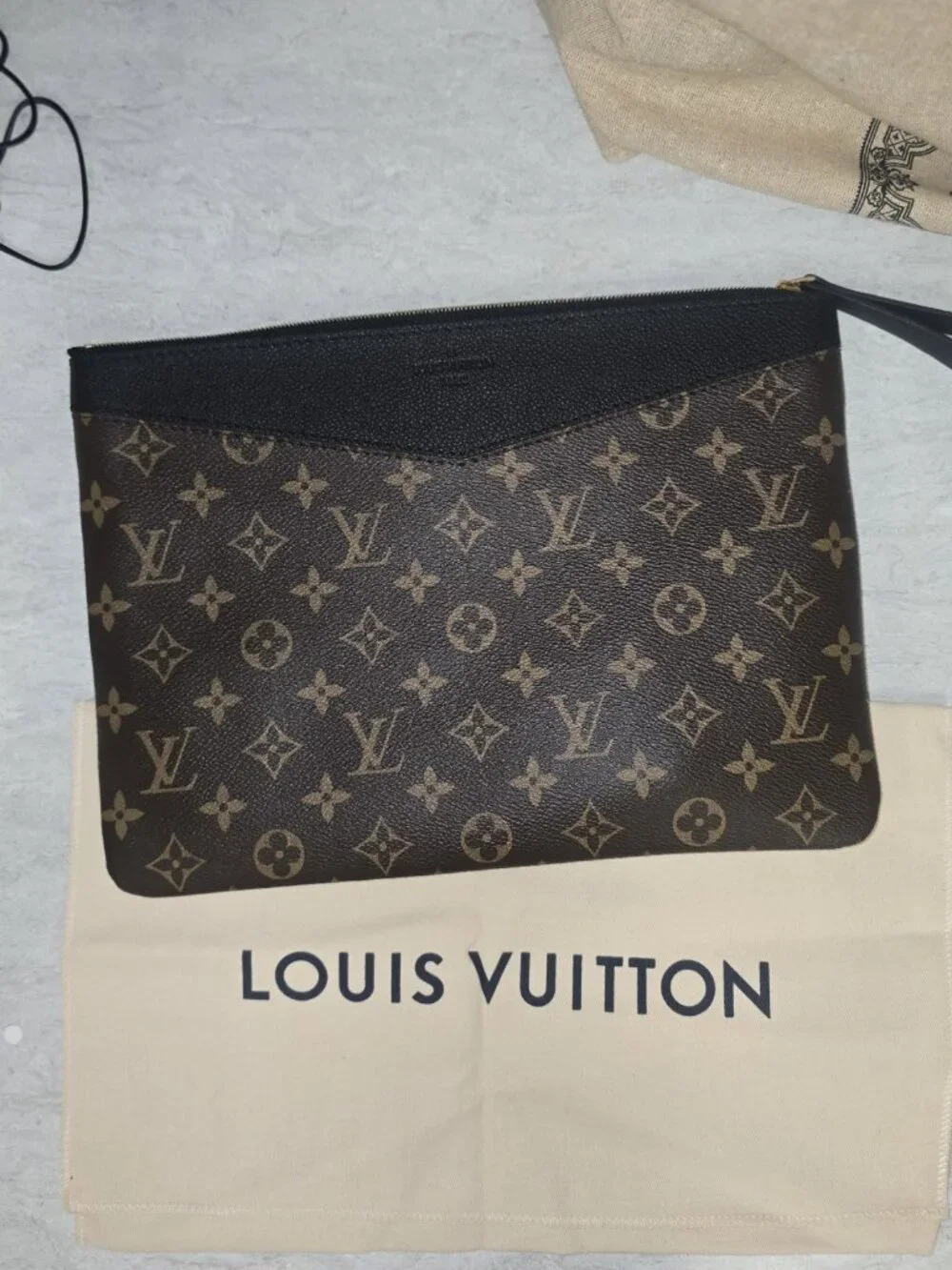 Louis Vuitton Black Monogram Canvas Daily Pouch.